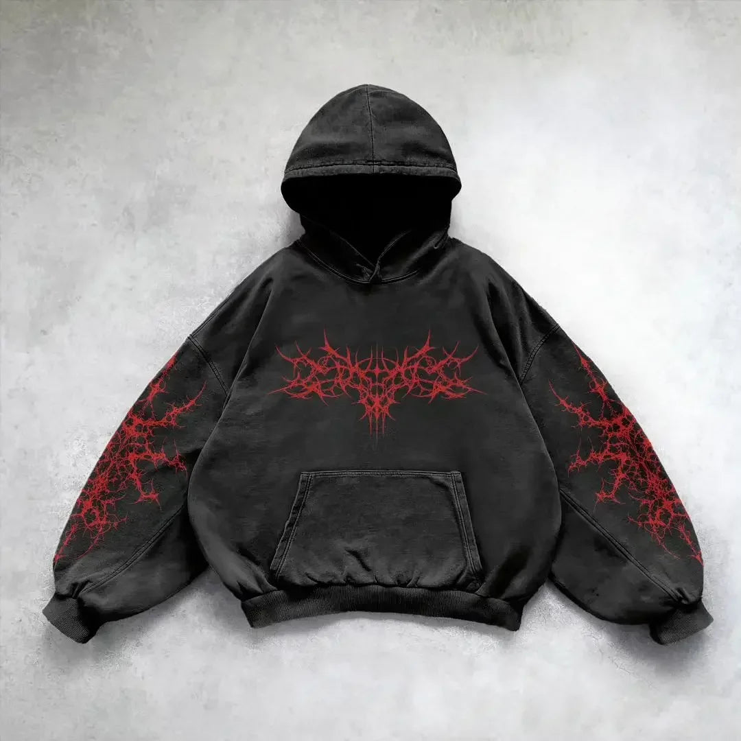 Gothic Skull Zipper Hoodie