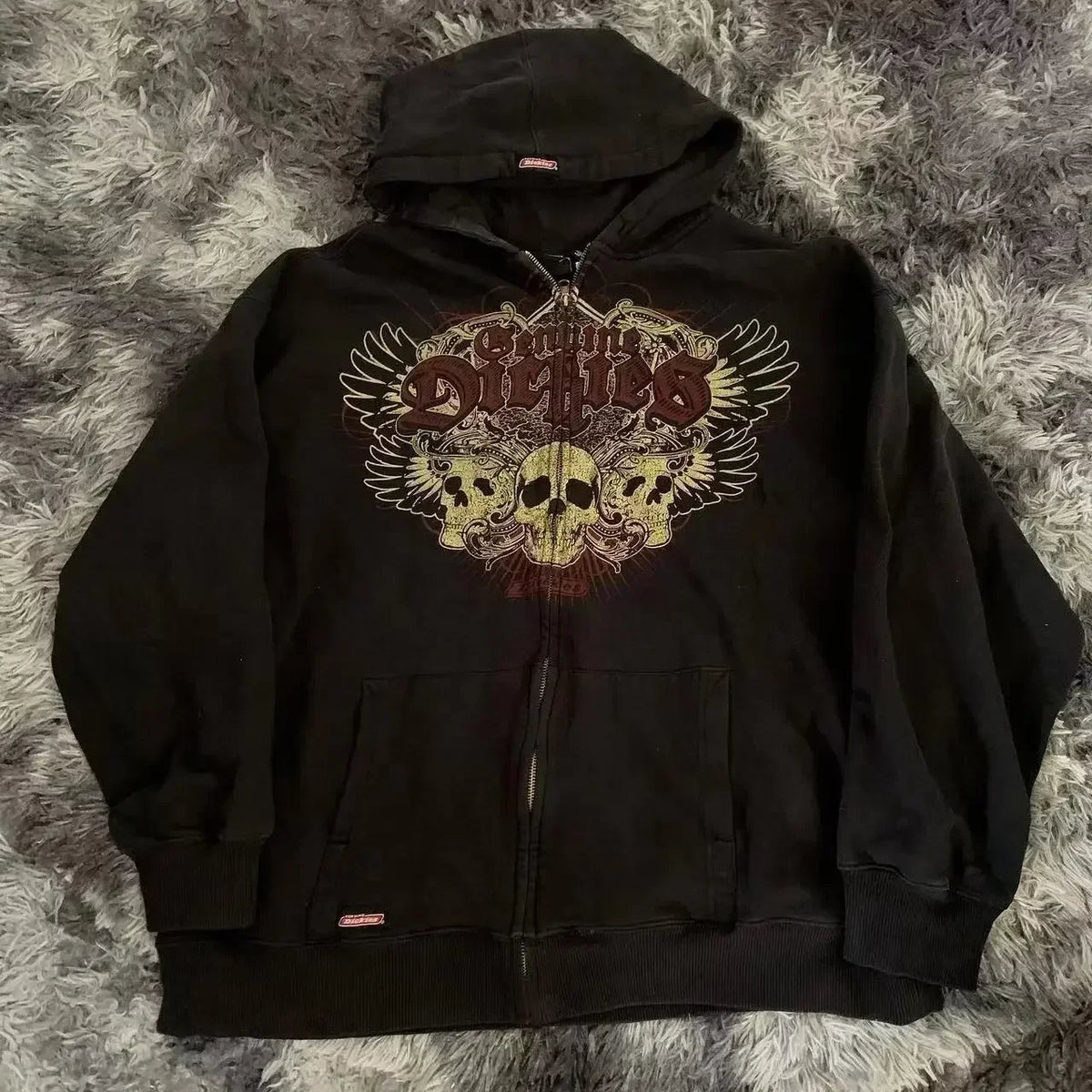 Gothic Skull Zipper Hoodie