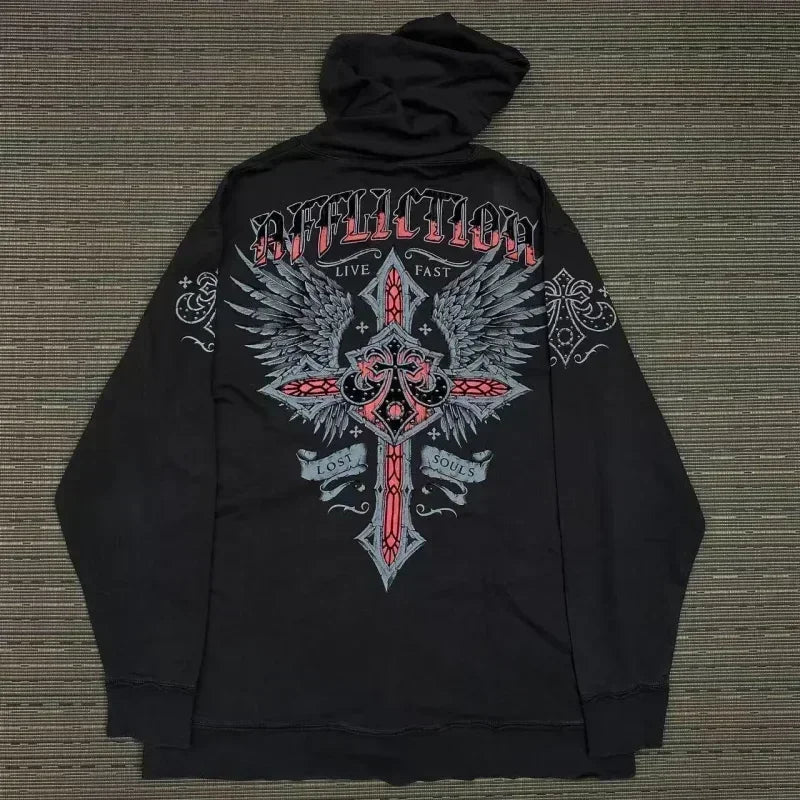 Gothic Skull Zipper Hoodie