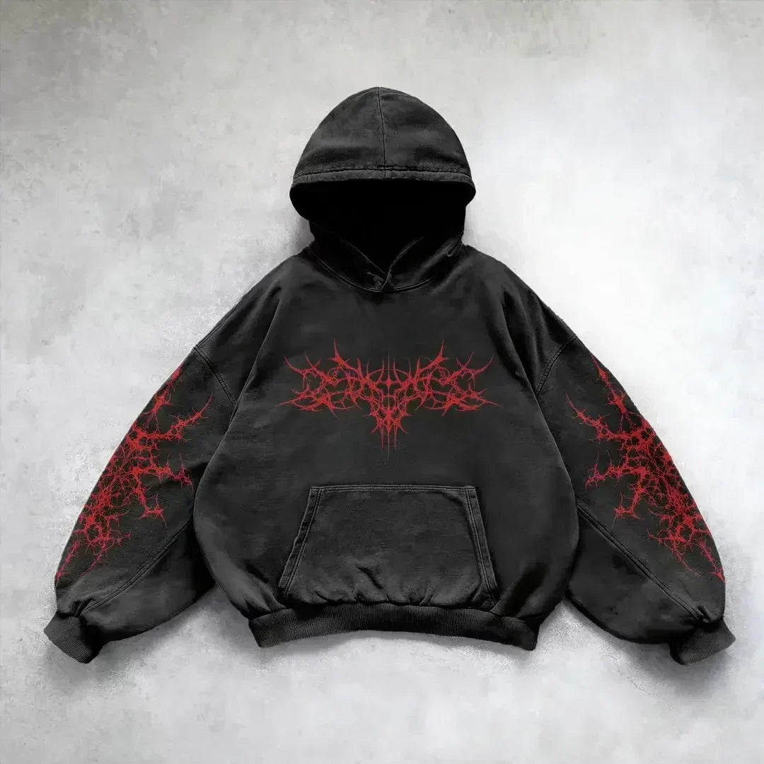 Pattern Printing Casual Hoodie