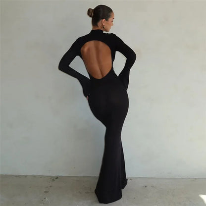 Fashion Open Back Maxi Dress