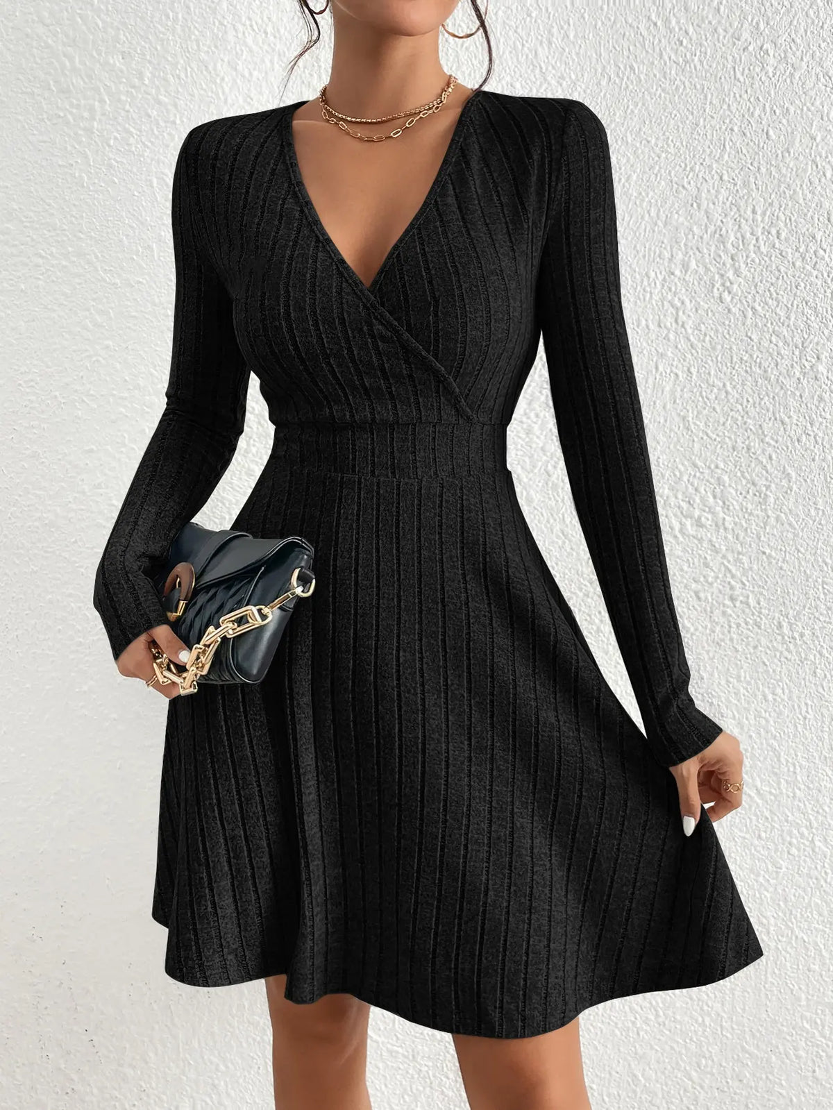 New Slim Sexy Sheath Dress Waist Slimming Short Little Black Dress