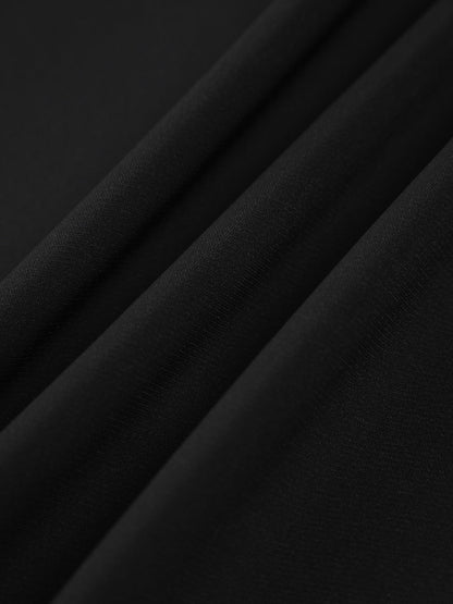 Chiffon Low Cut V-neck Modern Pleated Zip Mini Dress