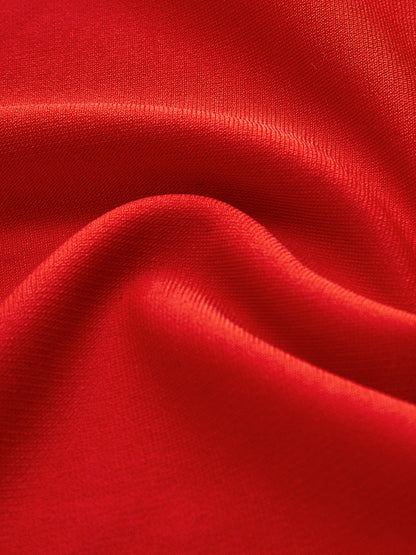 Sleeveless Draped Shoulder Scarf Detail Column Satin Maxi Gown