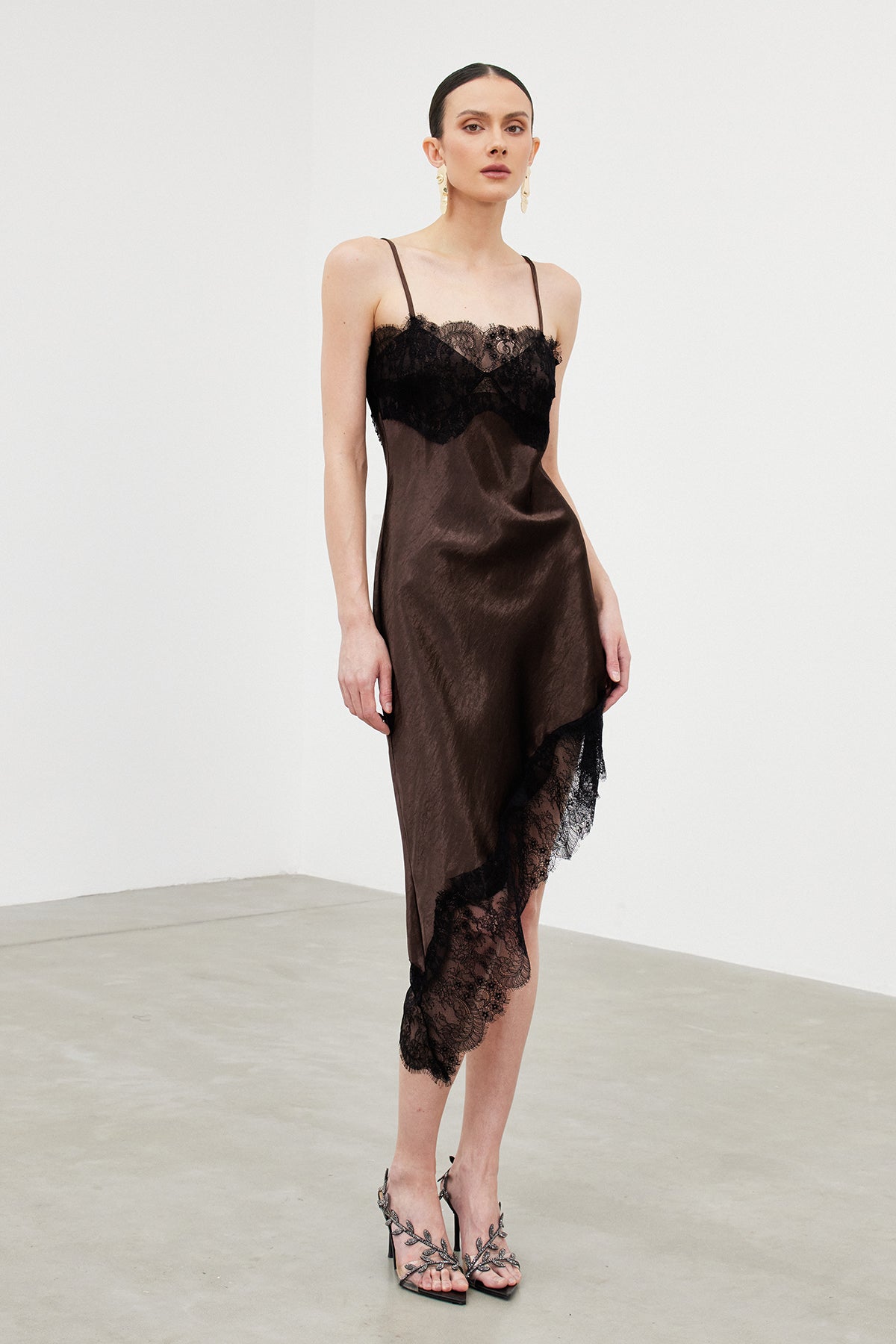 Spaghetti Lace Midi Dress