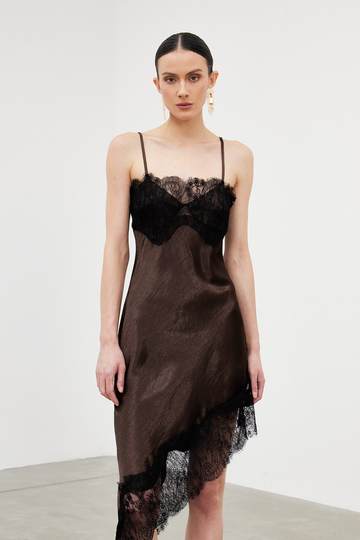 Spaghetti Lace Midi Dress