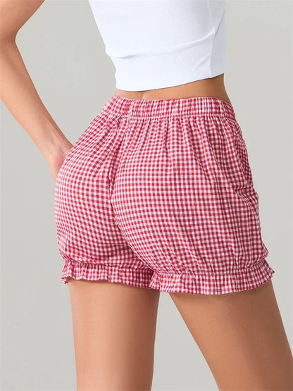 Bow Plaid Dots Bloomer Short