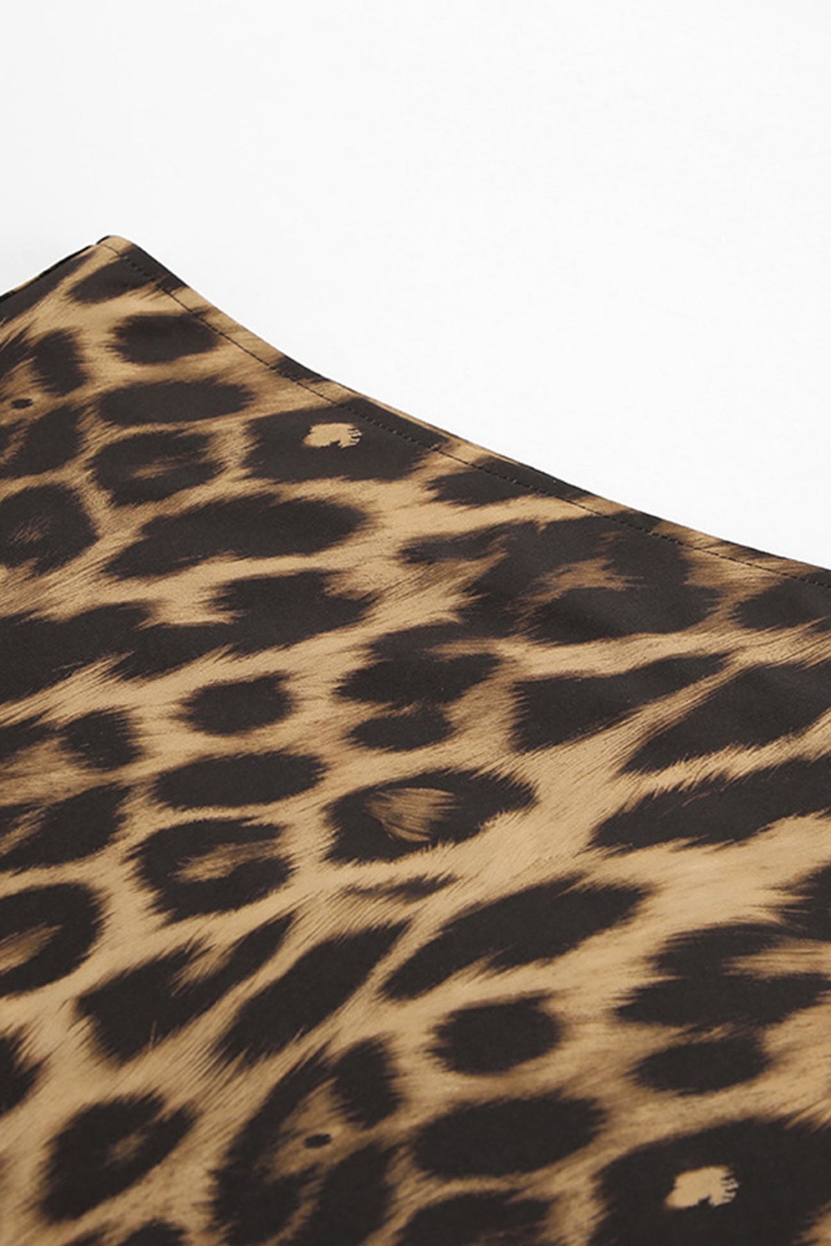 Chiffon Leopard Print Fishtail Midi Skirt