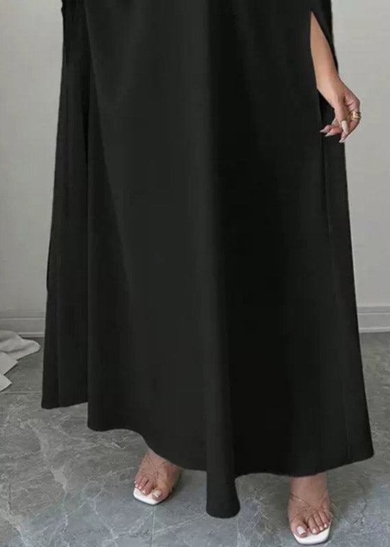 Floral Applique Illusion Mesh Cape Sleeve Floor-Length Gown