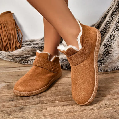 Comfortable and Warm Plush Women Shoes 2024 Casual Retro Women's Short Boots Anti-slip and Wear-resistant Fashionable Snow Bo
