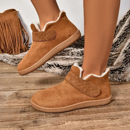 Comfortable and Warm Plush Women Shoes 2024 Casual Retro Women's Short Boots Anti-slip and Wear-resistant Fashionable Snow Bo