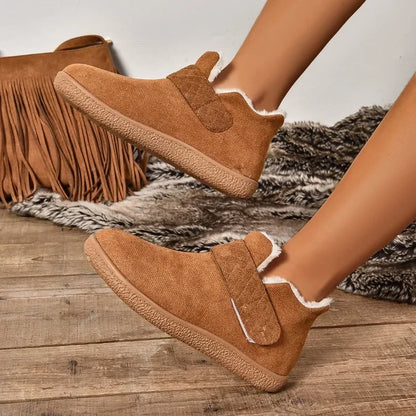 Comfortable and Warm Plush Women Shoes 2024 Casual Retro Women's Short Boots Anti-slip and Wear-resistant Fashionable Snow Bo