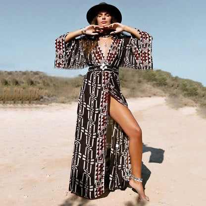 Cotton Rayon Kimono Robe Bikini Cover-up