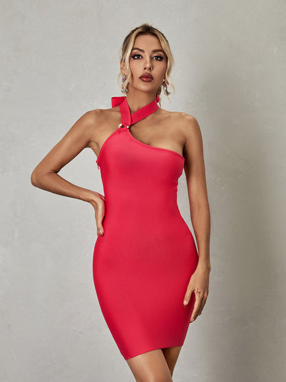 Halter Bandage Bodycon Mini Dress
