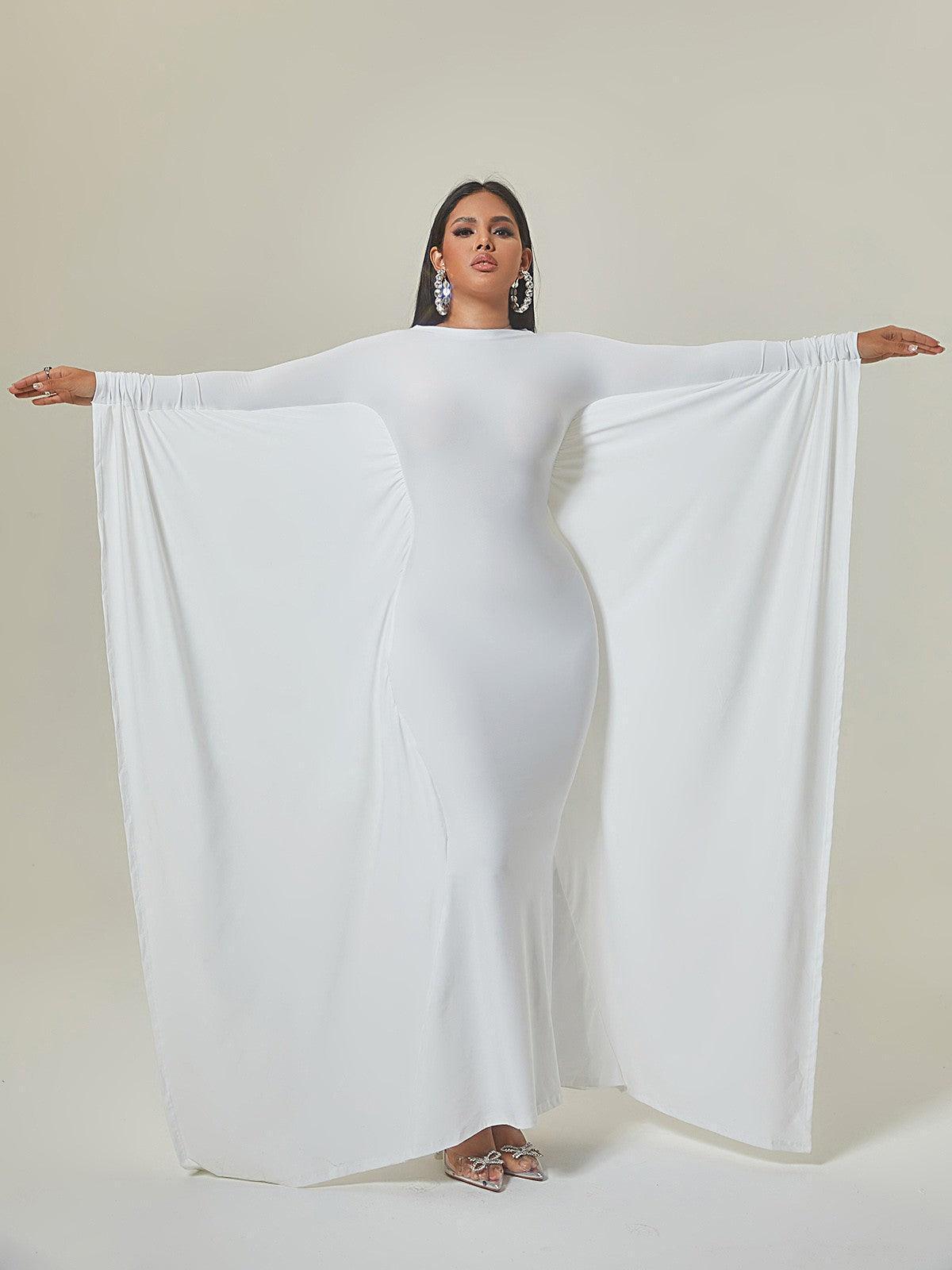 Dolman Sleeve Column Maxi Dress
