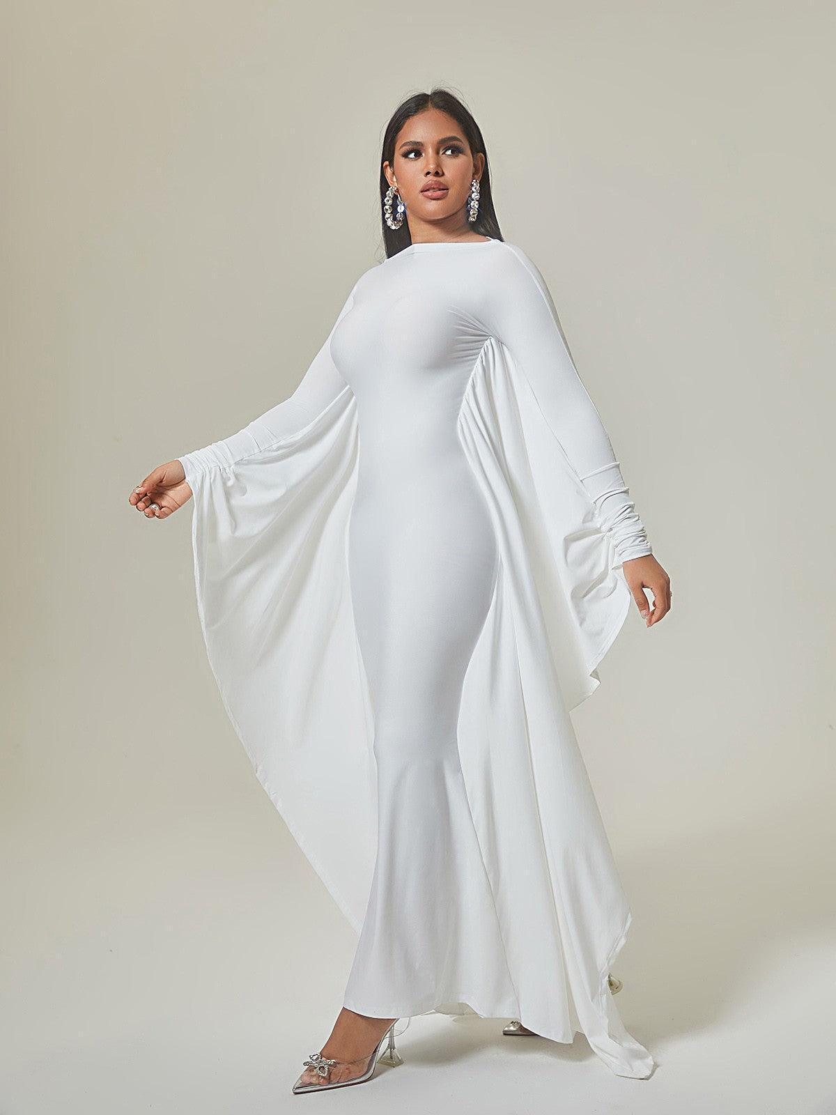 Dolman Sleeve Column Maxi Dress