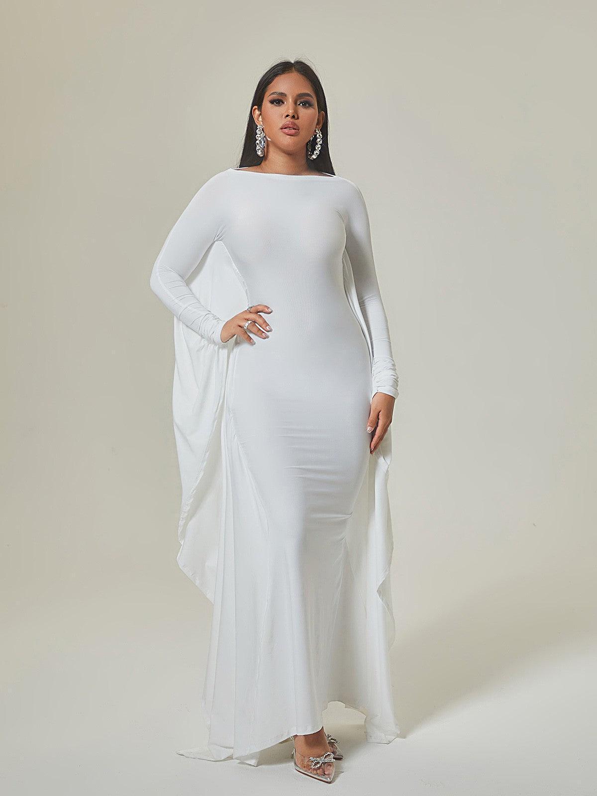 Dolman Sleeve Column Maxi Dress