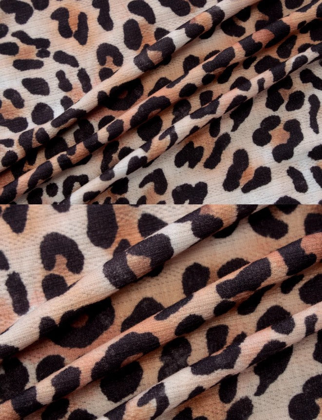 Maelie Leopard Lace Splicing Dress