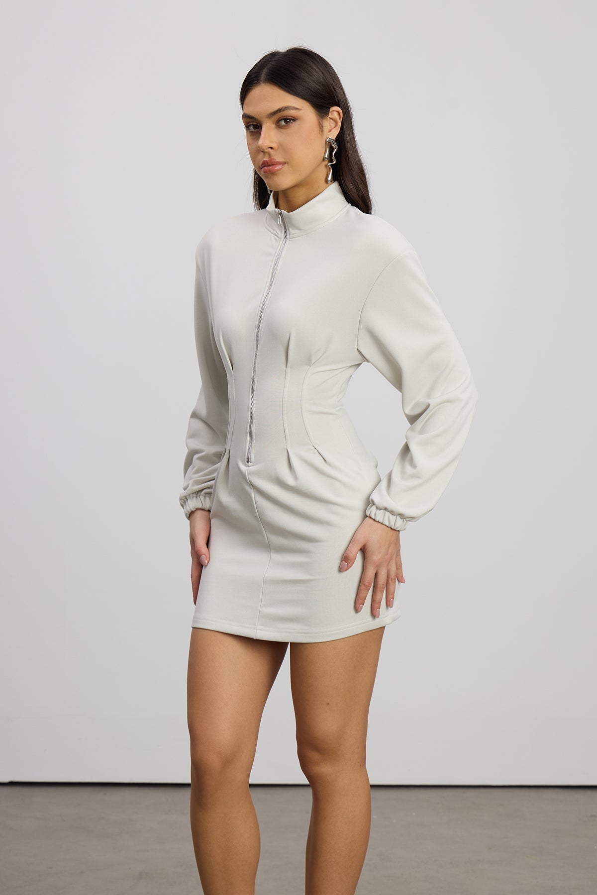 Ruched Bandeau Bodycon Mini Dress