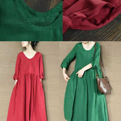 Scoop Neck Empire Waist Pleated Maxi Dress Floral Open Front Duster Set