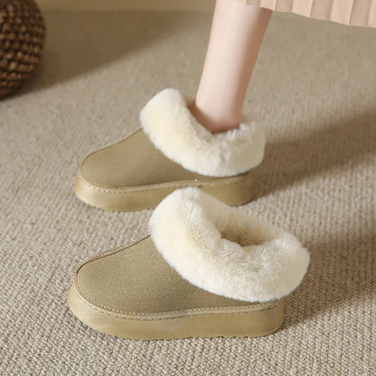 Faux Fur Winter Boots for Women 2024 Non Slip Women's Snow Boots Plush Warm Fashion Short Boot Comfortable Warm Platform Shoe
