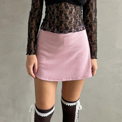 Elastic Side Slit Pencil Skirt