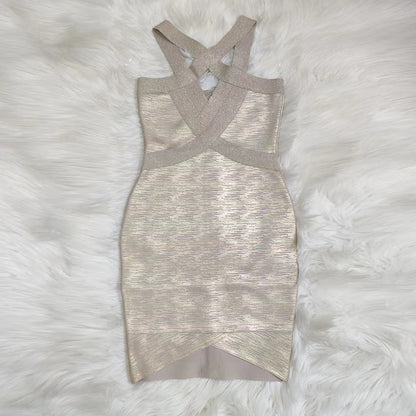 Strappy Sleeveless Cut Out Midi Bandage Dress H01332