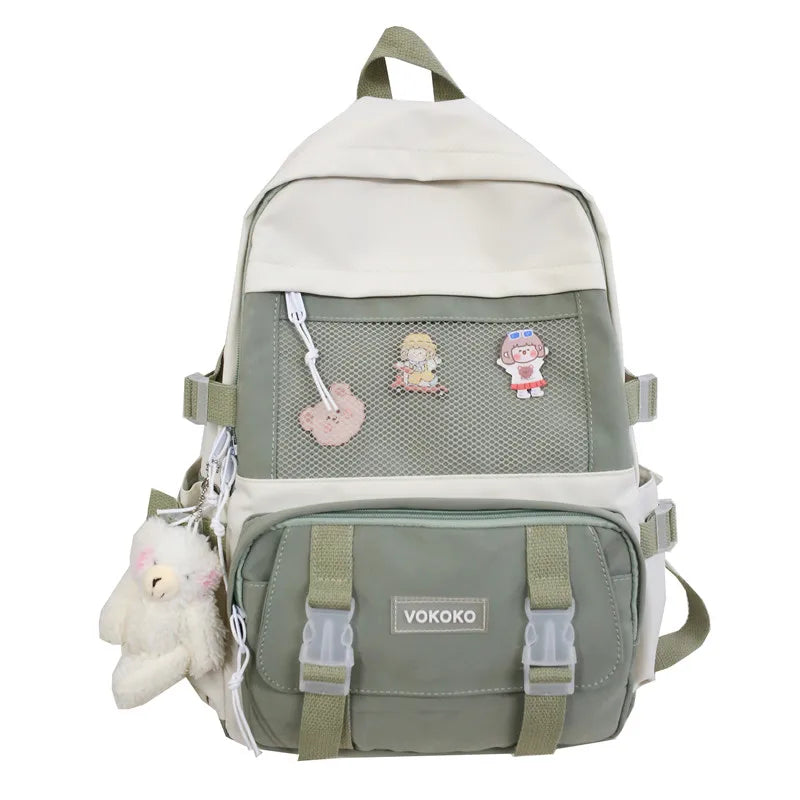 New Waterproof Nylon Mochila School Backpack for Teenage Girls Large Capacity Double Shoulder Bagpack Backpacks Purse