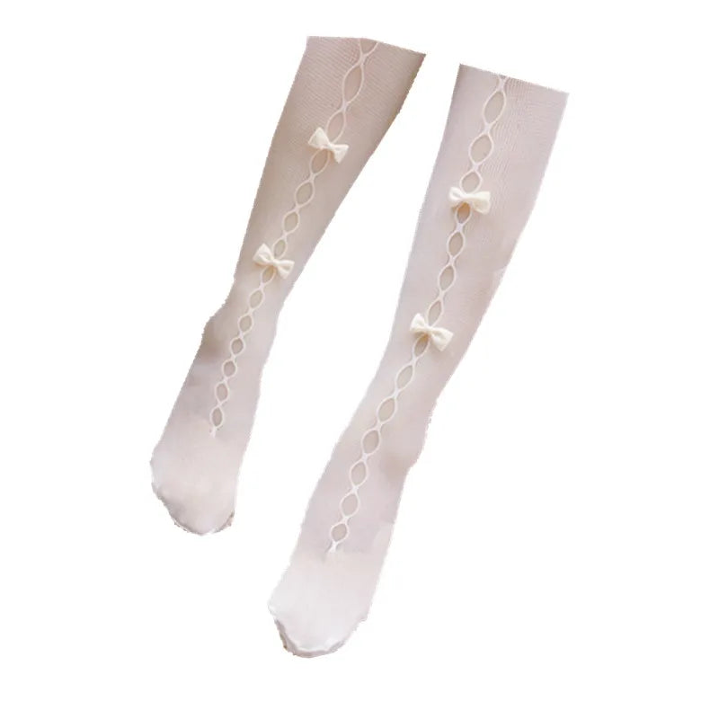 Hollow small butterfly net socks hole socks sweet retro style pantyhose elasticity was thin female Lolita socks japanese Sweet