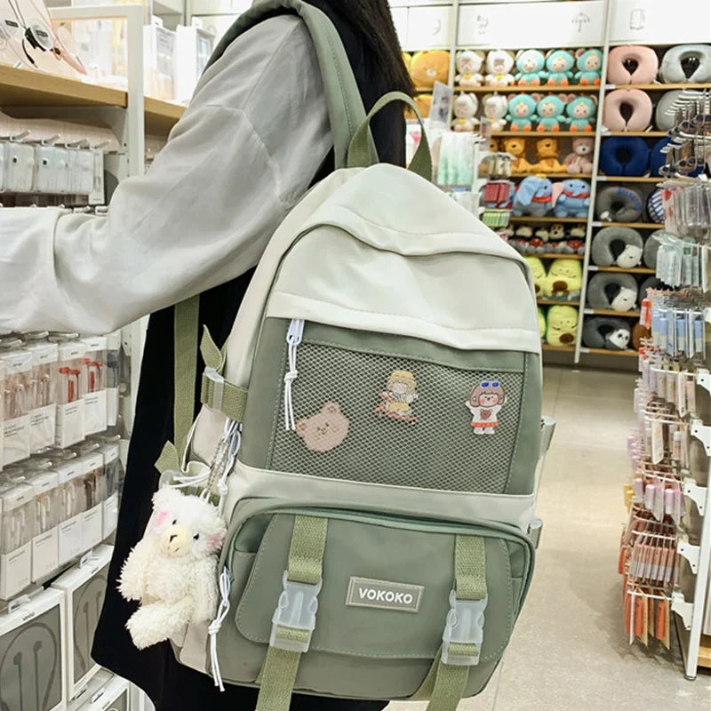 New Waterproof Nylon Mochila School Backpack for Teenage Girls Large Capacity Double Shoulder Bagpack Backpacks Purse