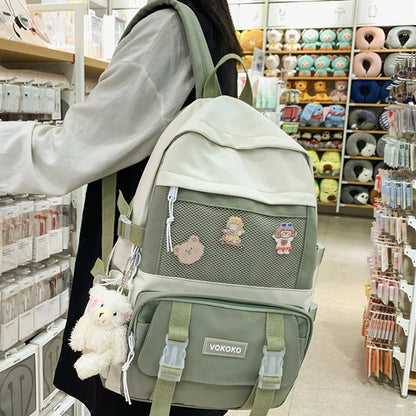 New Waterproof Nylon Mochila School Backpack for Teenage Girls Large Capacity Double Shoulder Bagpack Backpacks Purse