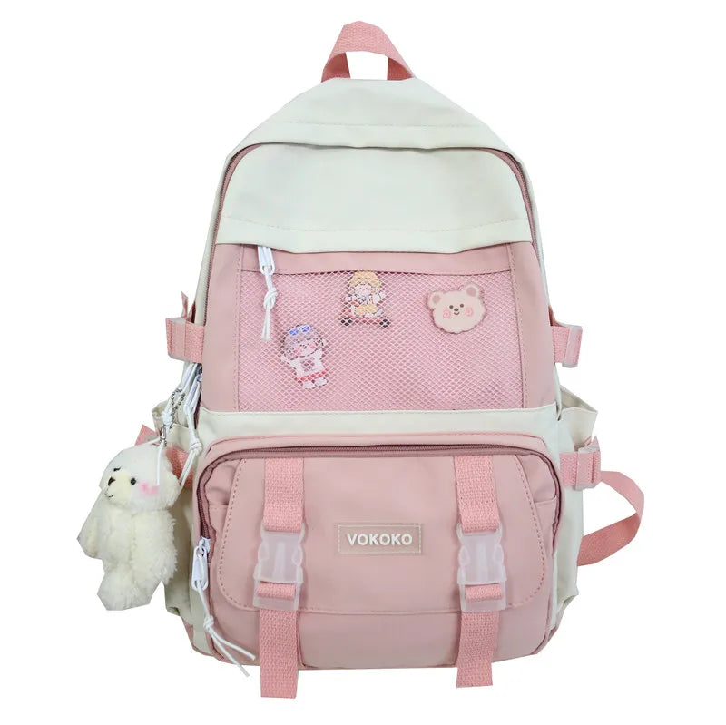 New Waterproof Nylon Mochila School Backpack for Teenage Girls Large Capacity Double Shoulder Bagpack Backpacks Purse