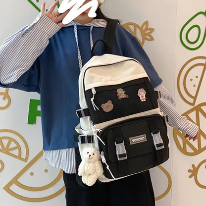 New Waterproof Nylon Mochila School Backpack for Teenage Girls Large Capacity Double Shoulder Bagpack Backpacks Purse