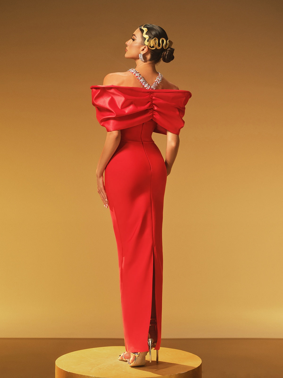 Halter Rhinestone Crystal Bandage Bodycon Dress