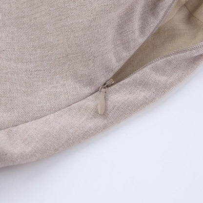 Square Neck Puff Cap Sleeve Empire Waist Linen Babydoll Mini Dress