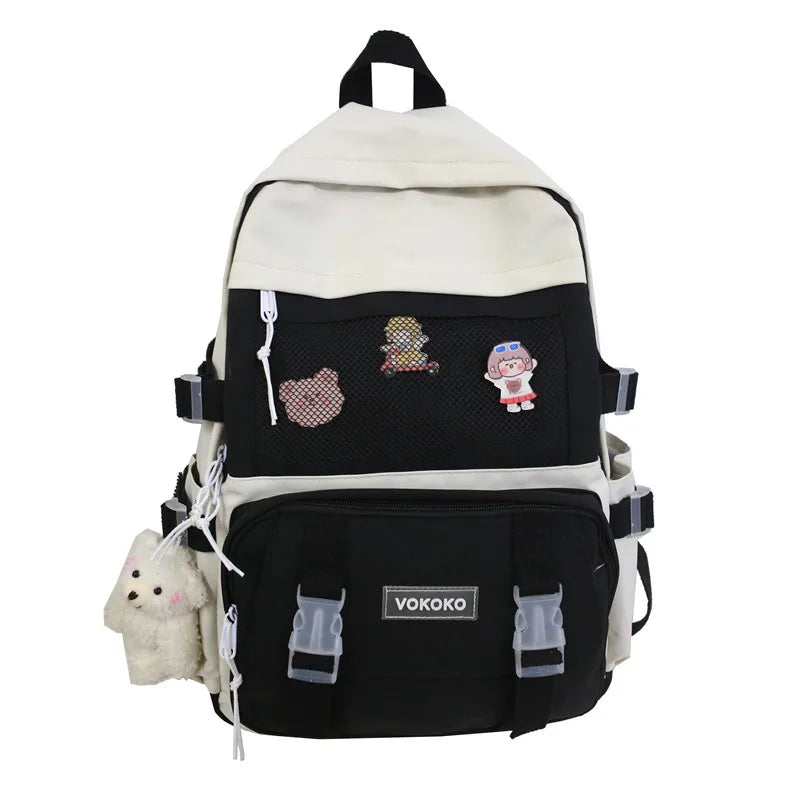 New Waterproof Nylon Mochila School Backpack for Teenage Girls Large Capacity Double Shoulder Bagpack Backpacks Purse
