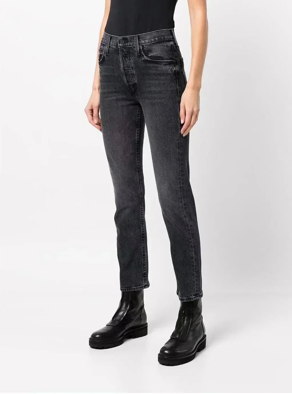 High Quality Stretch Women straight denim casual fashion ankle-length Fall Winter new Jean