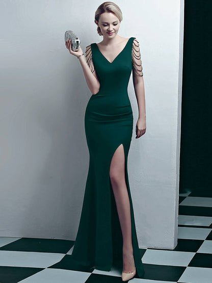 slim evening dress