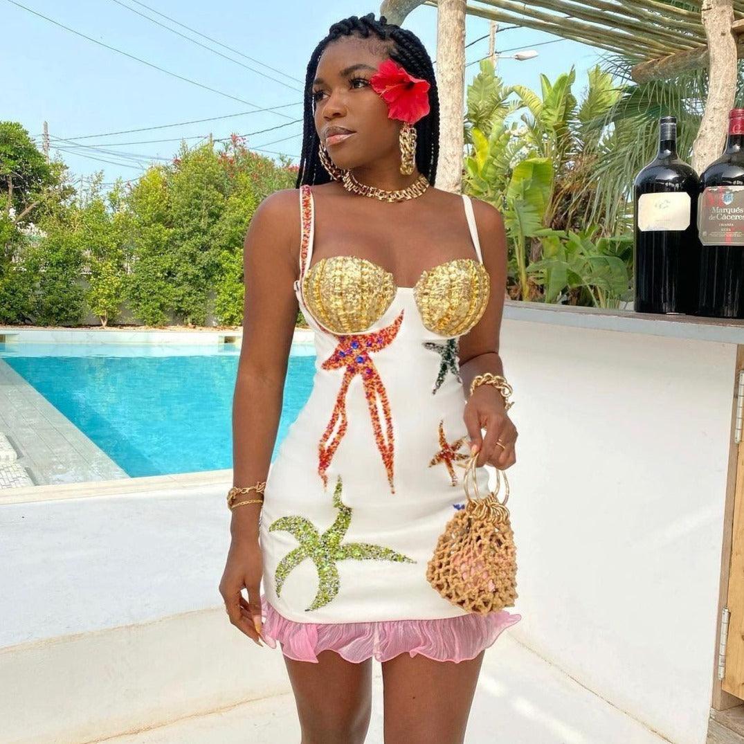 Strapless Sequin A-Line Mini Dress