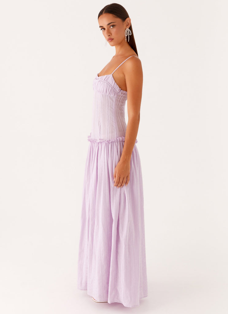 Spaghetti Strap Ruched Drop Waist Gathered Tier Maxi Dress