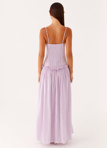 Spaghetti Strap Ruched Drop Waist Gathered Tier Maxi Dress