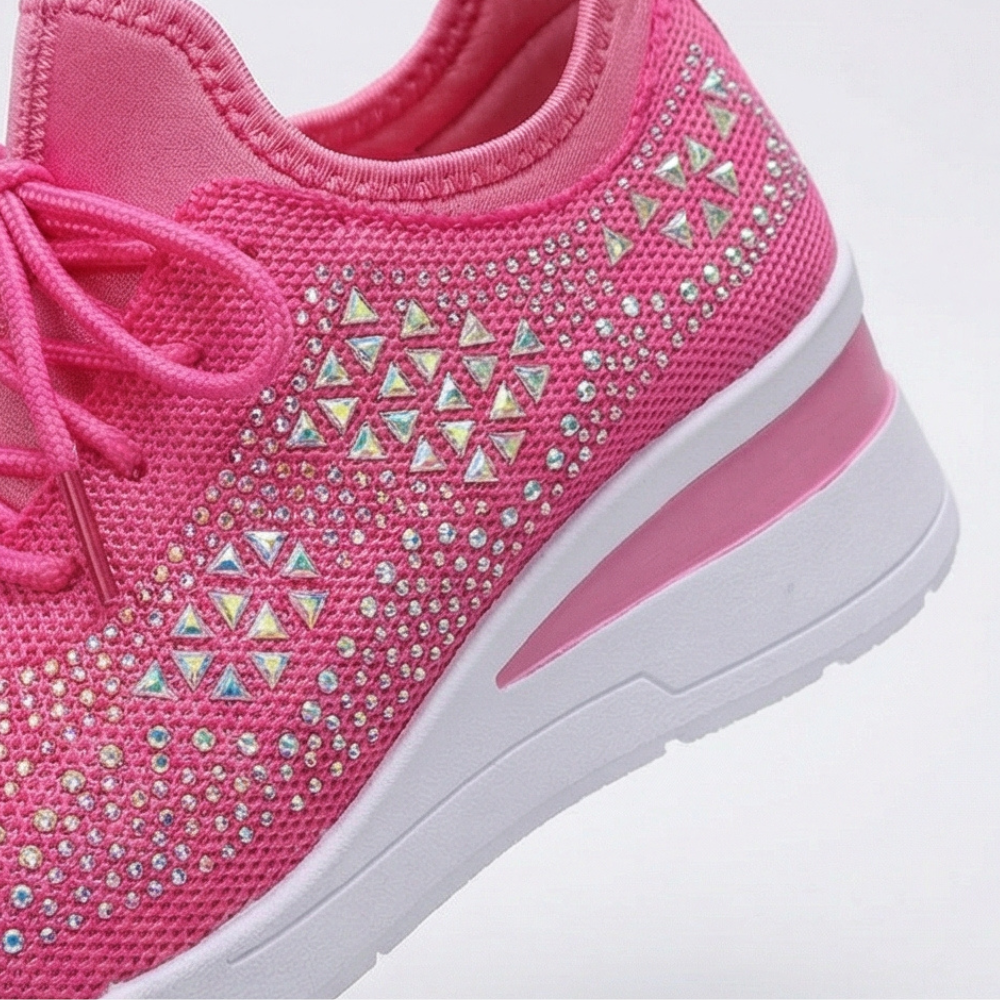 Women’s Rhinestone Wedge Sneakers