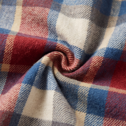 Women’s Contrast Denim Plaid Hooded Jacket