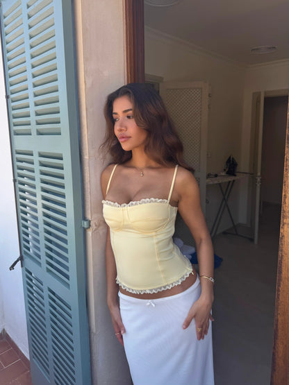 Lace Trim Patchwork Camisole