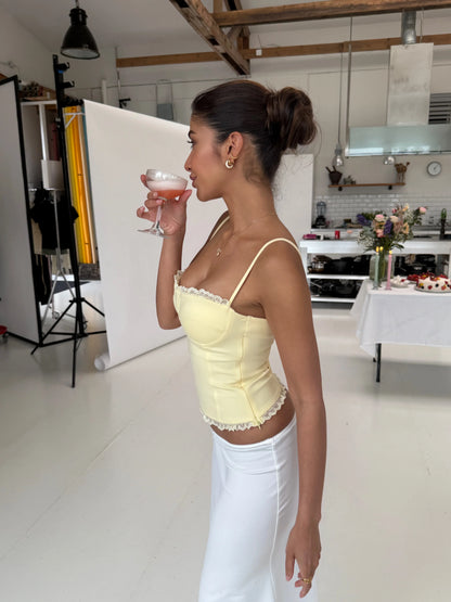 Lace Trim Patchwork Camisole