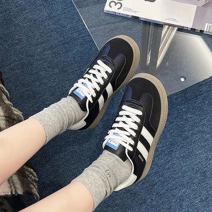 Niche retro German training shoes for women ins fashion breathable casual shoes 2024 summer new soft sole