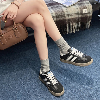 Niche retro German training shoes for women ins fashion breathable casual shoes 2024 summer new soft sole