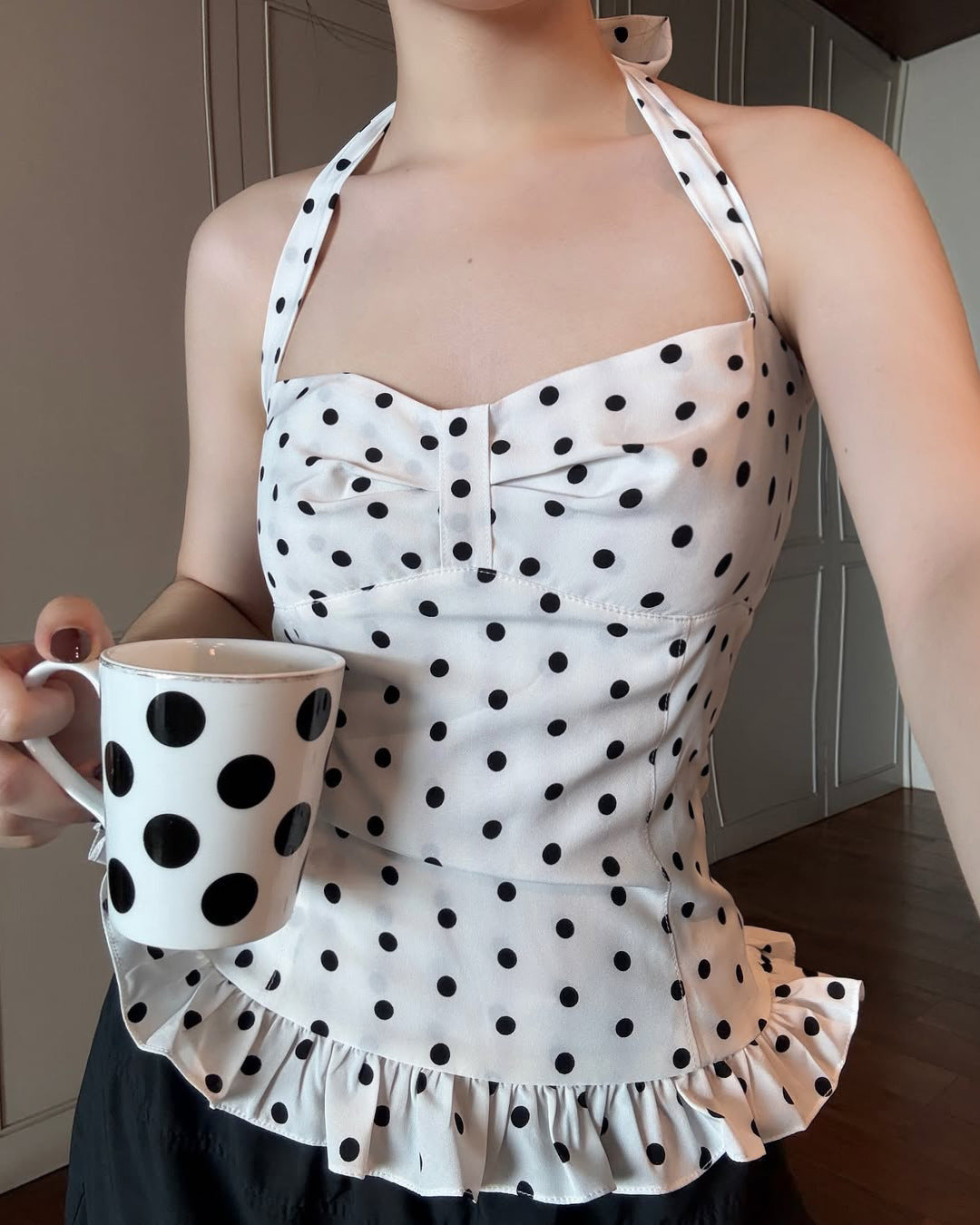 Alaura Polka Dot Halter Top