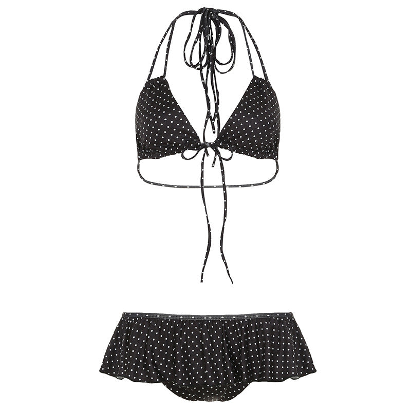 Polka Dot Ruffle Two-Piece Bikini