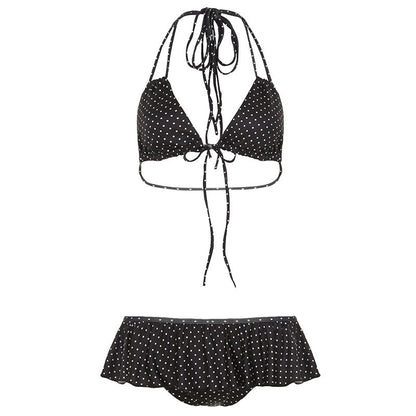 Polka Dot Ruffle Two-Piece Bikini
